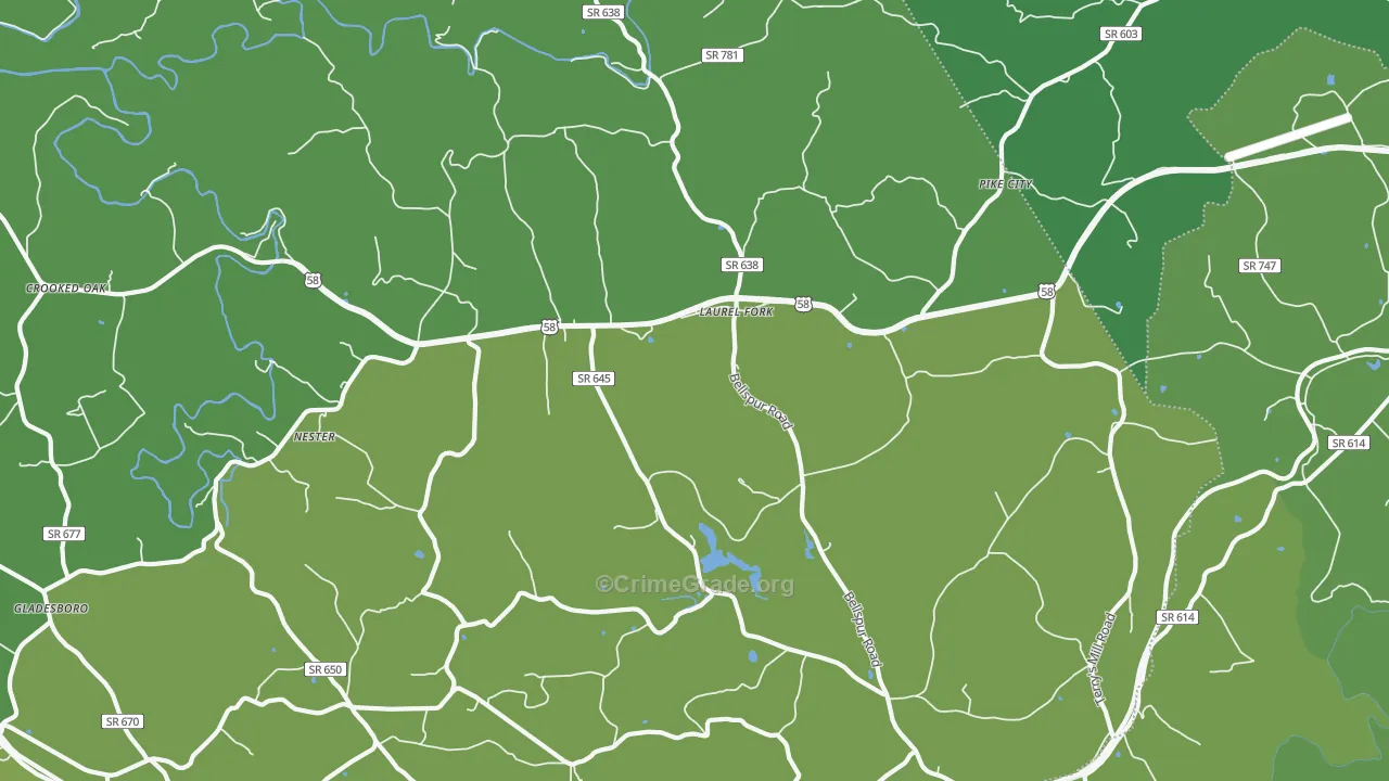 24352, VA Map of Vehicle Theft Rates