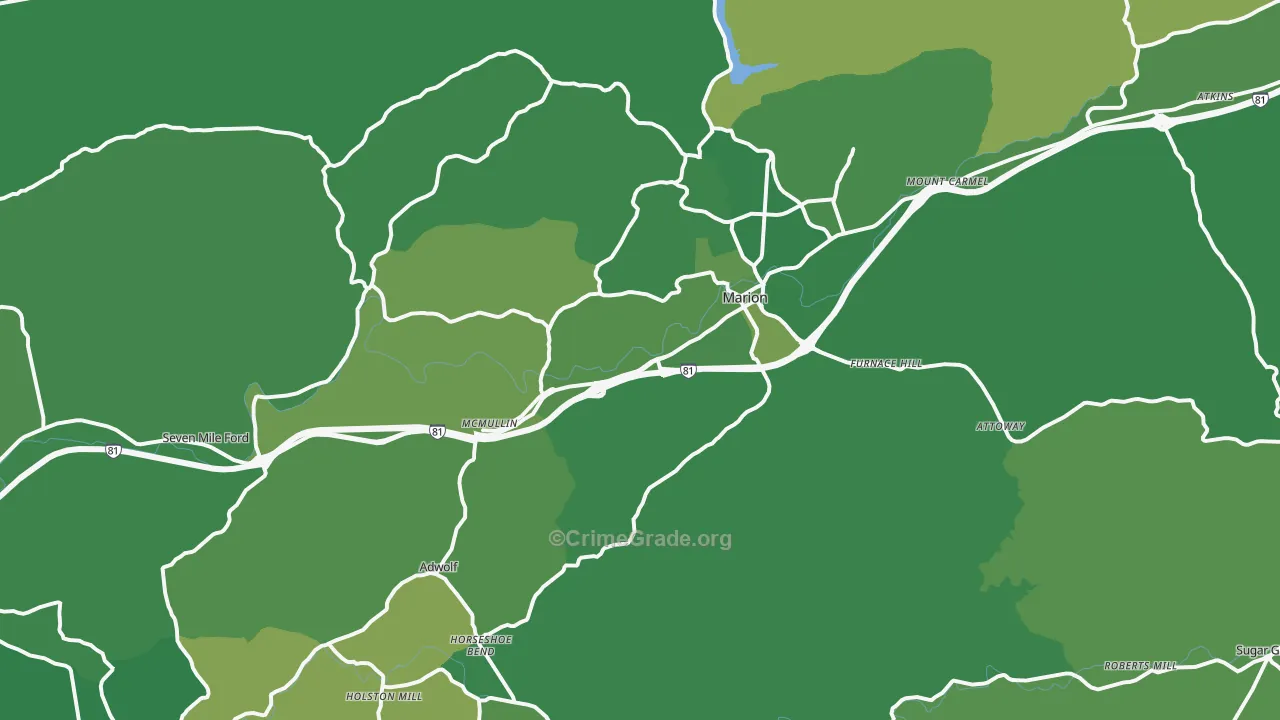 24354, VA Map of Vehicle Theft Rates