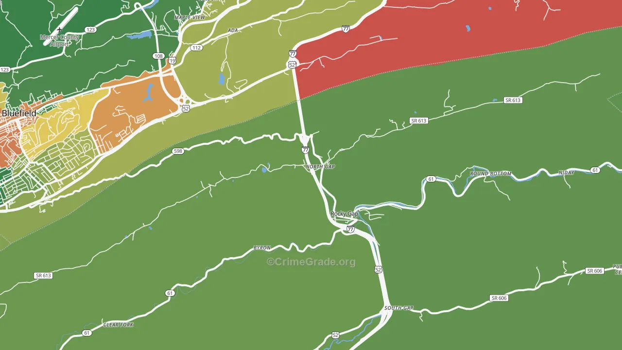 24366, VA Map of Vehicle Theft Rates