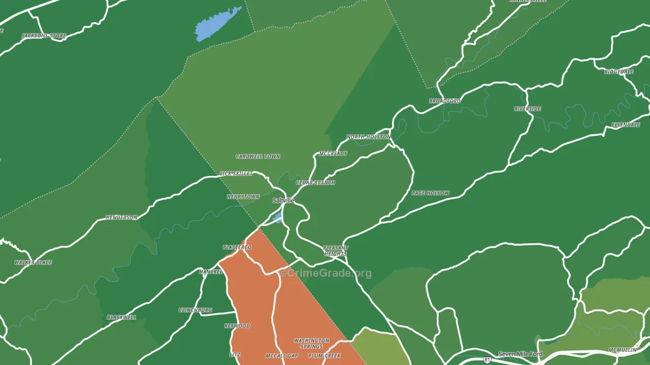 24370, VA Map of Vehicle Theft Rates