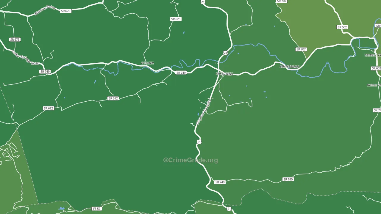 24374, VA Map of Vehicle Theft Rates