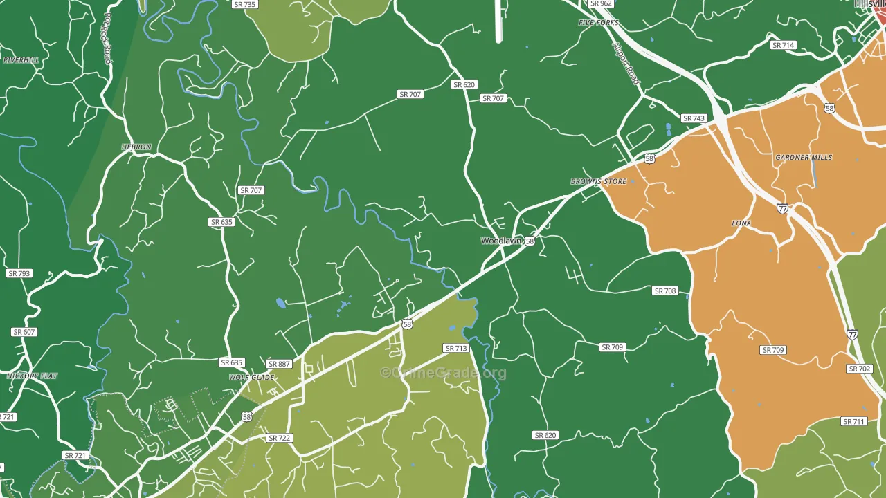 24381, VA Map of Vehicle Theft Rates