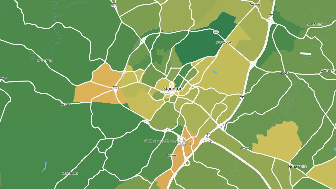 24401, VA Map of Vehicle Theft Rates