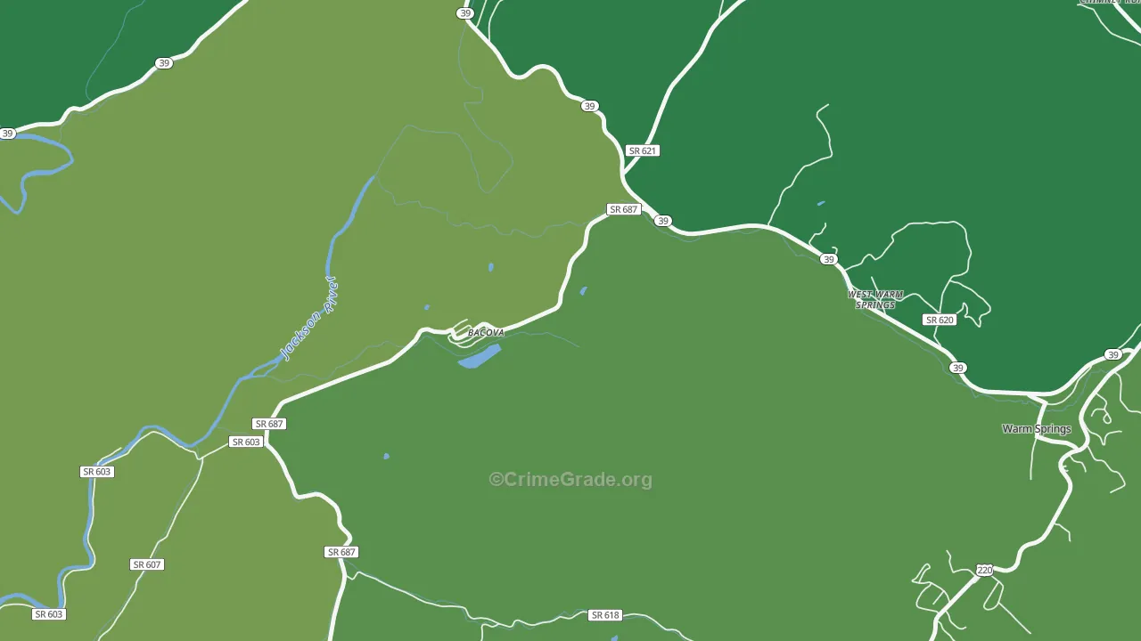 24412, VA Map of Vehicle Theft Rates