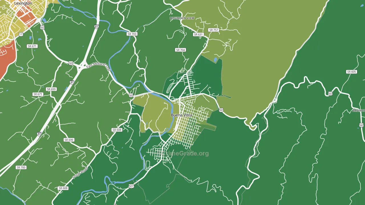 24416, VA Map of Vehicle Theft Rates