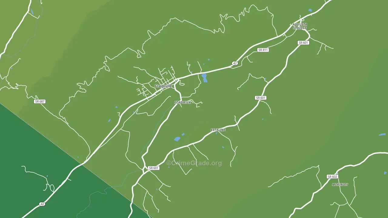 24430, VA Map of Vehicle Theft Rates
