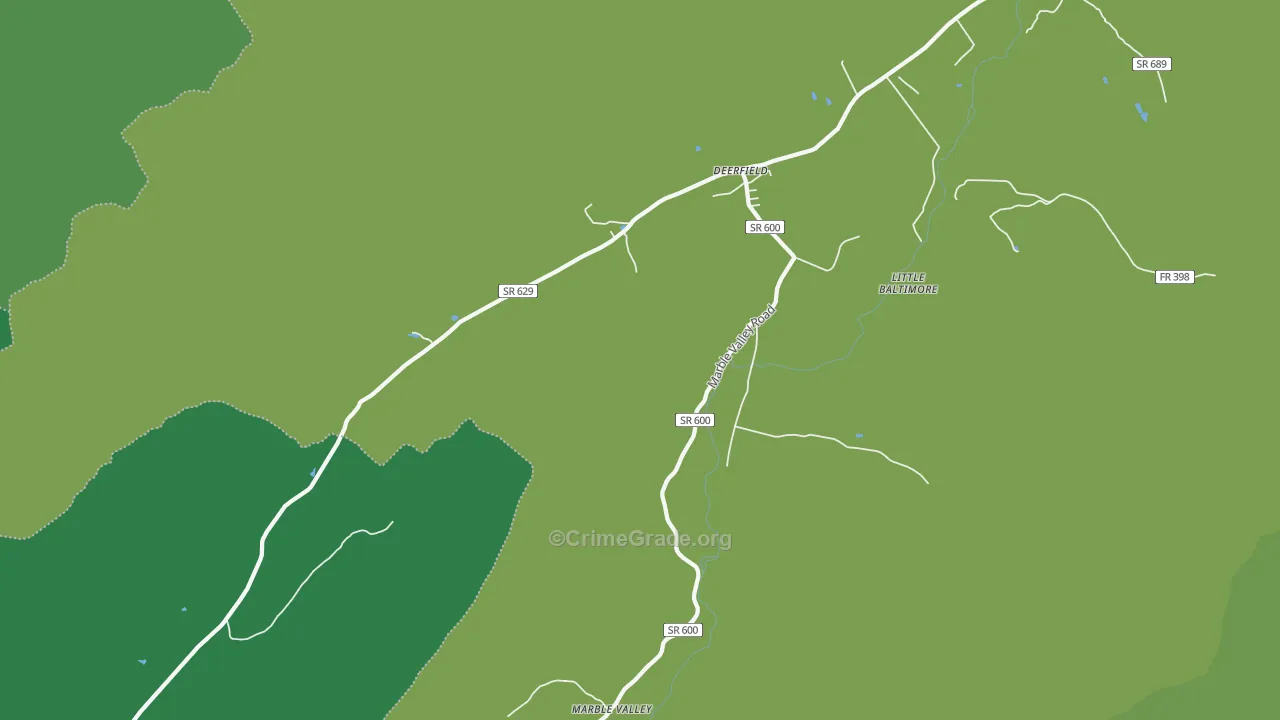 24432, VA Map of Vehicle Theft Rates