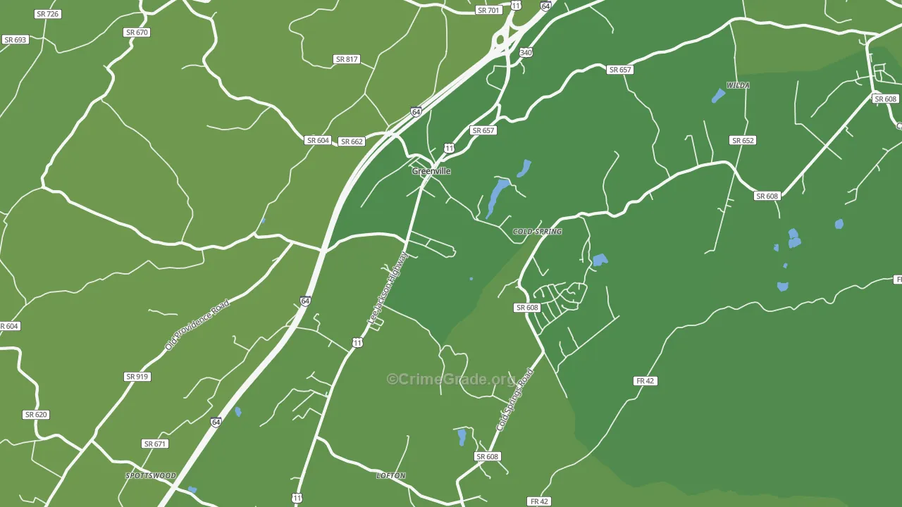 24440, VA Map of Vehicle Theft Rates