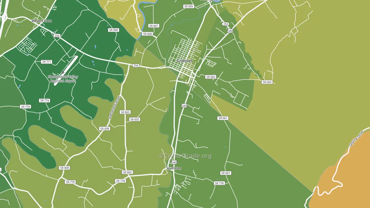 24441, VA Map of Vehicle Theft Rates