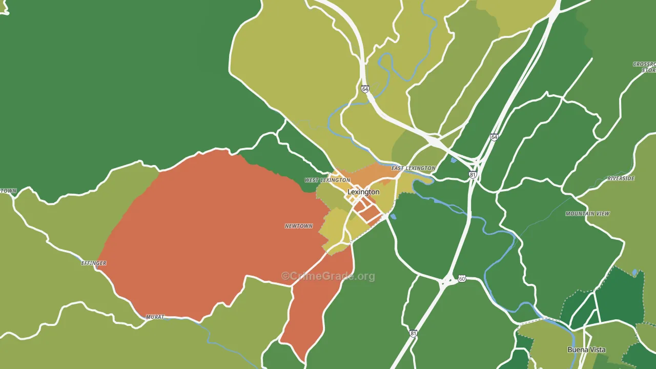24450, VA Map of Vehicle Theft Rates
