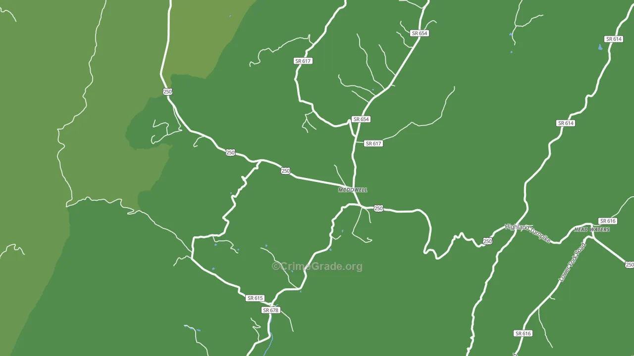 24458, VA Map of Vehicle Theft Rates