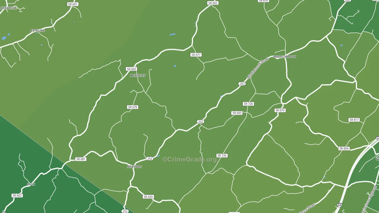 24459, VA Map of Vehicle Theft Rates