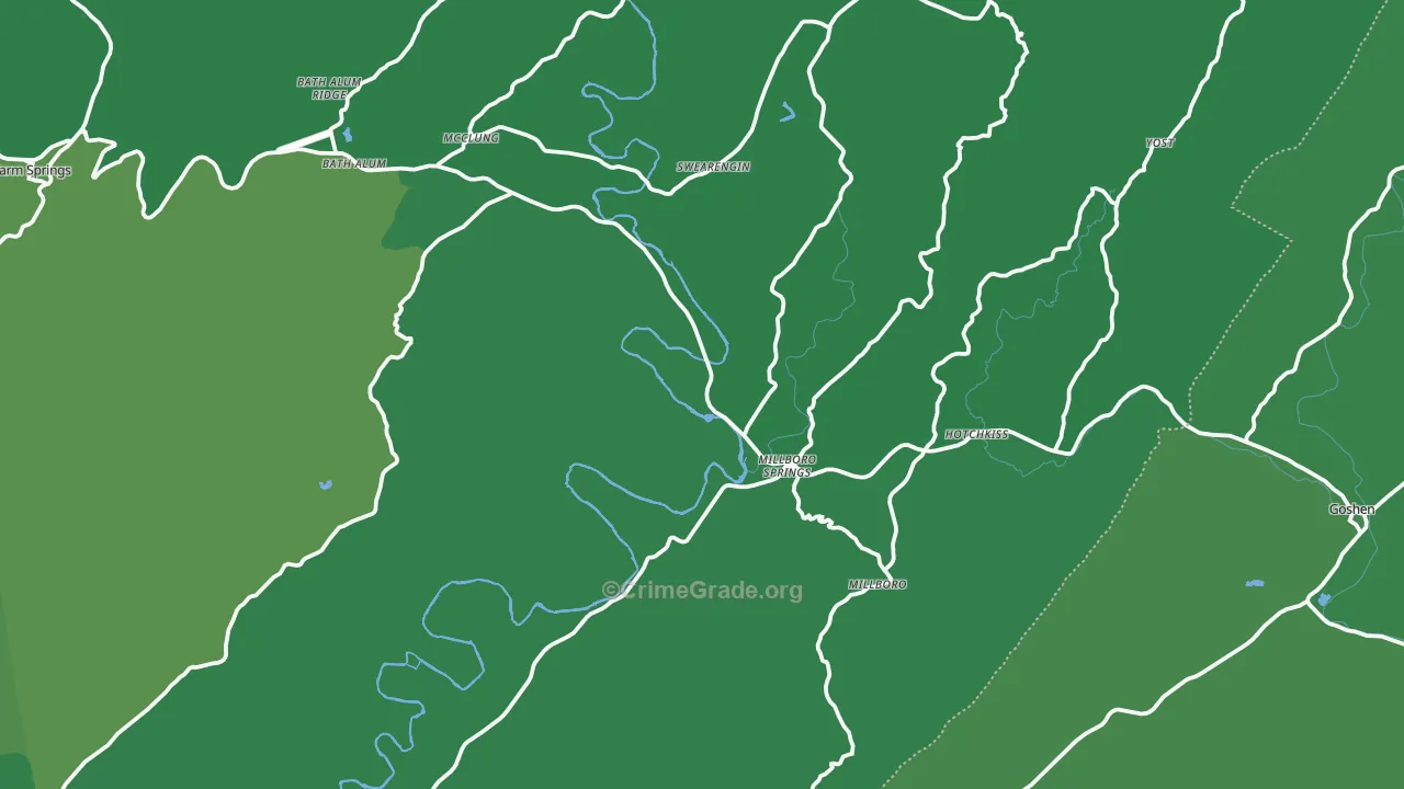 24460, VA Map of Vehicle Theft Rates