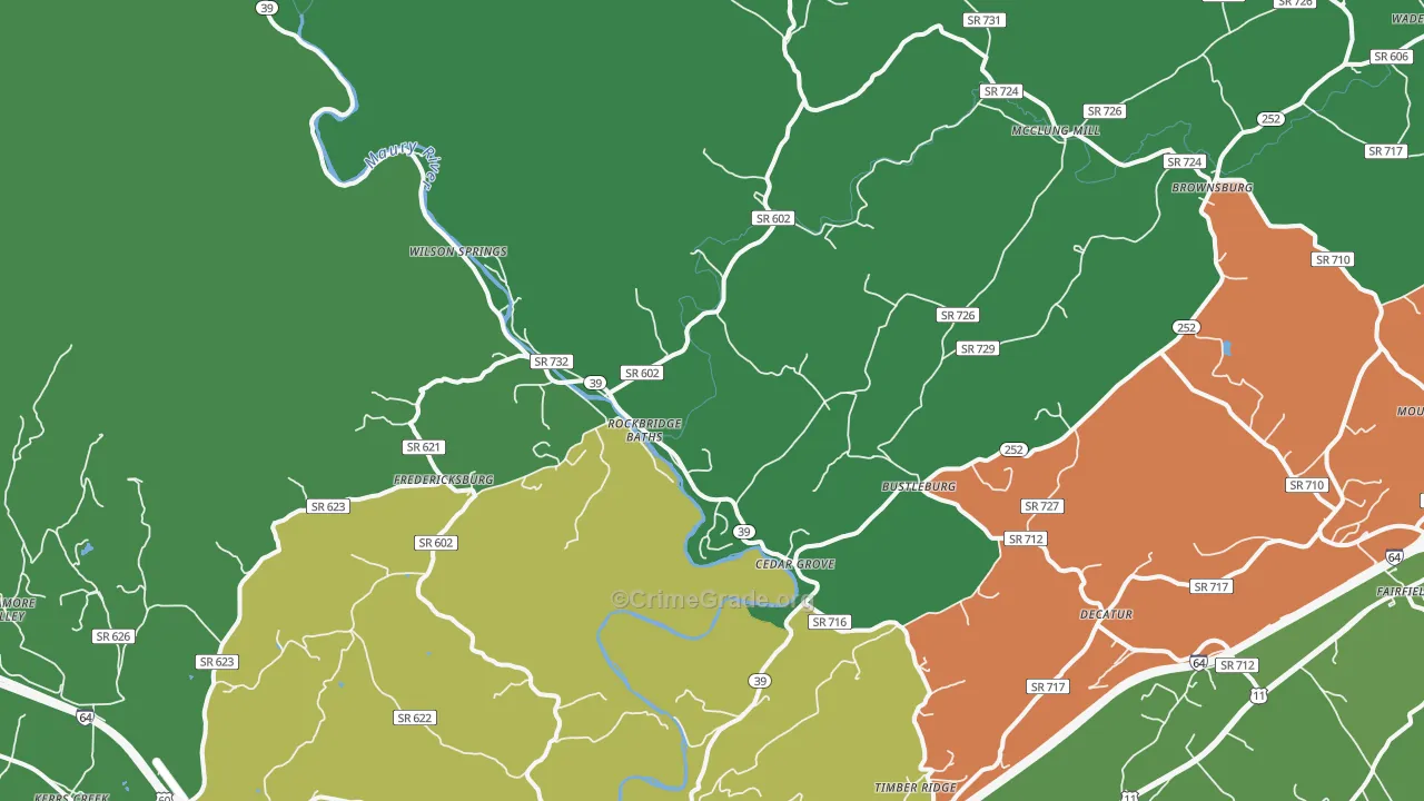 24473, VA Map of Vehicle Theft Rates