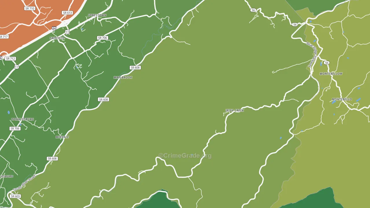 24483, VA Map of Vehicle Theft Rates