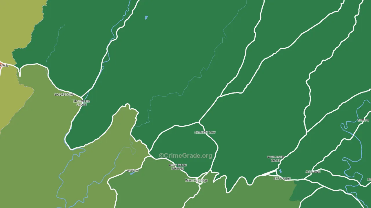24484, VA Map of Vehicle Theft Rates