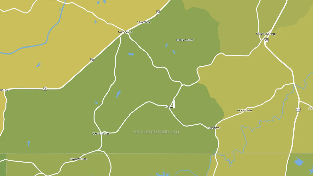 24520, VA Map of Vehicle Theft Rates