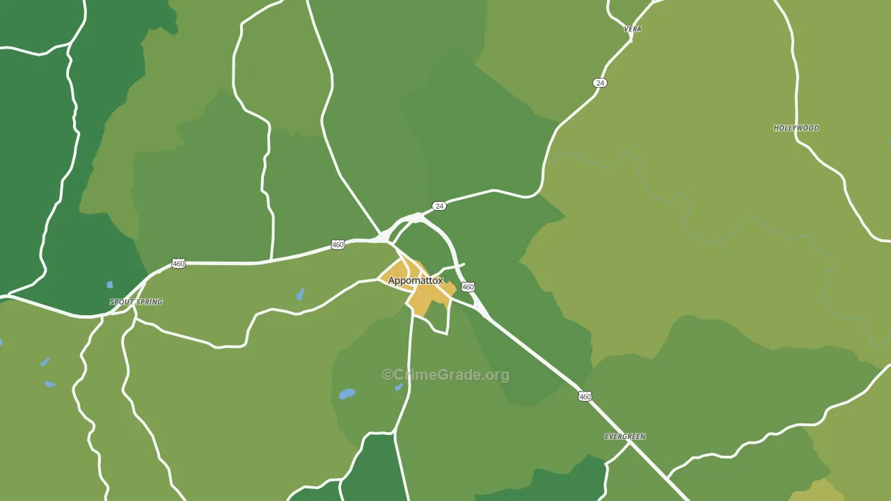 24522, VA Map of Vehicle Theft Rates