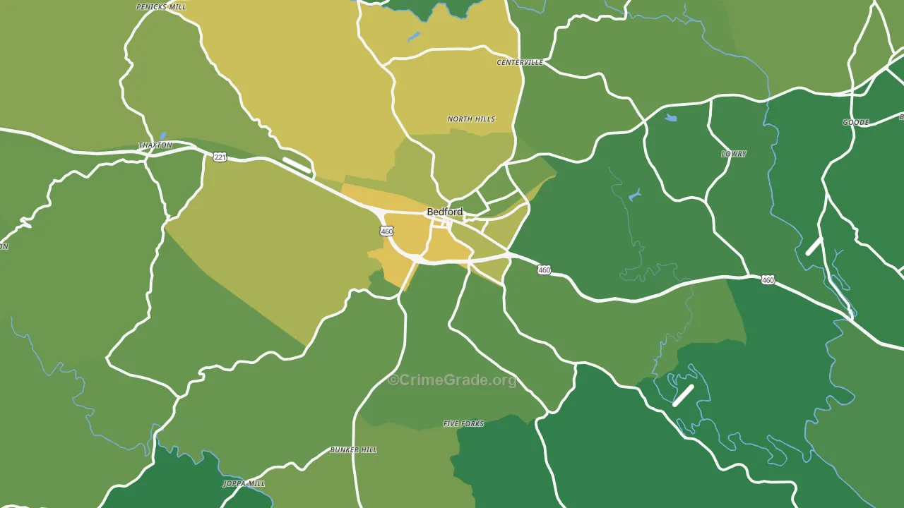 24523, VA Map of Vehicle Theft Rates