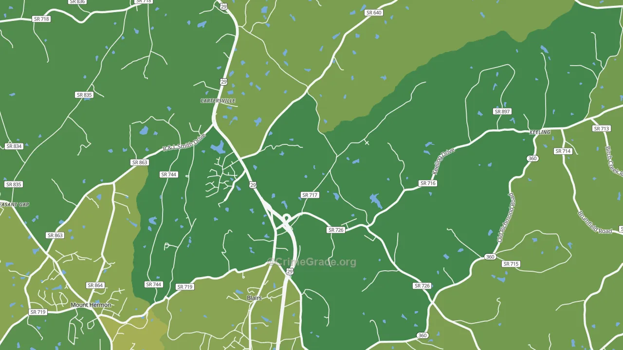 24527, VA Map of Vehicle Theft Rates