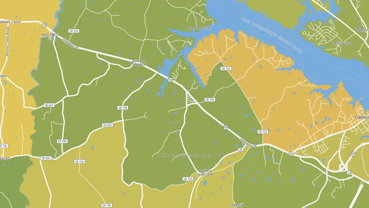 24529, VA Map of Vehicle Theft Rates
