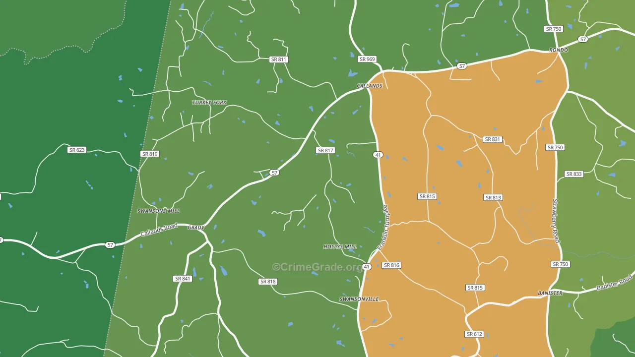 24530, VA Map of Vehicle Theft Rates