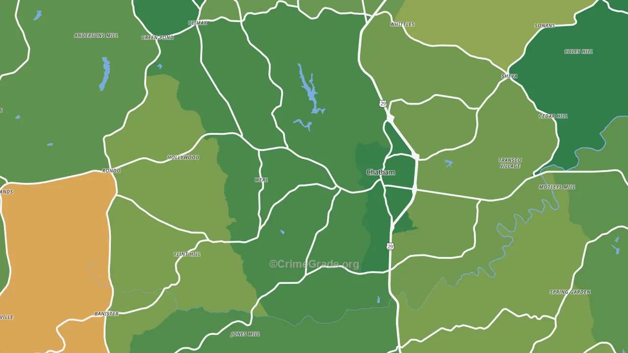 24531, VA Map of Vehicle Theft Rates