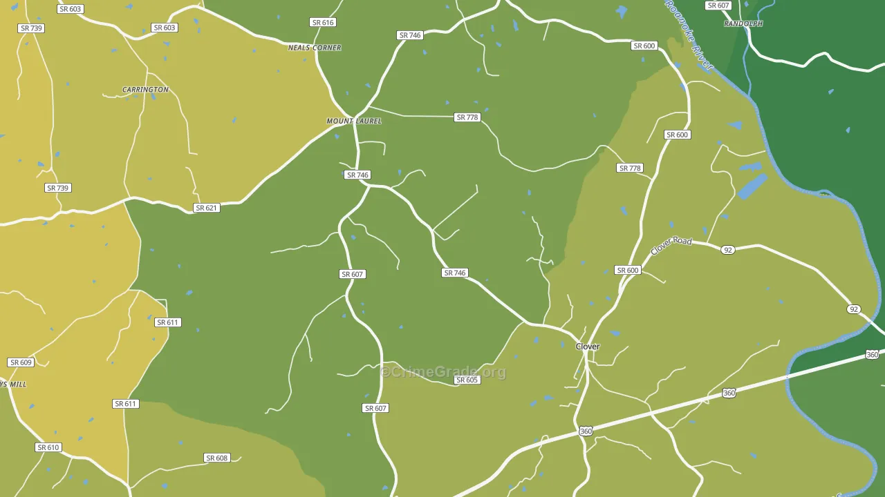 24534, VA Map of Vehicle Theft Rates