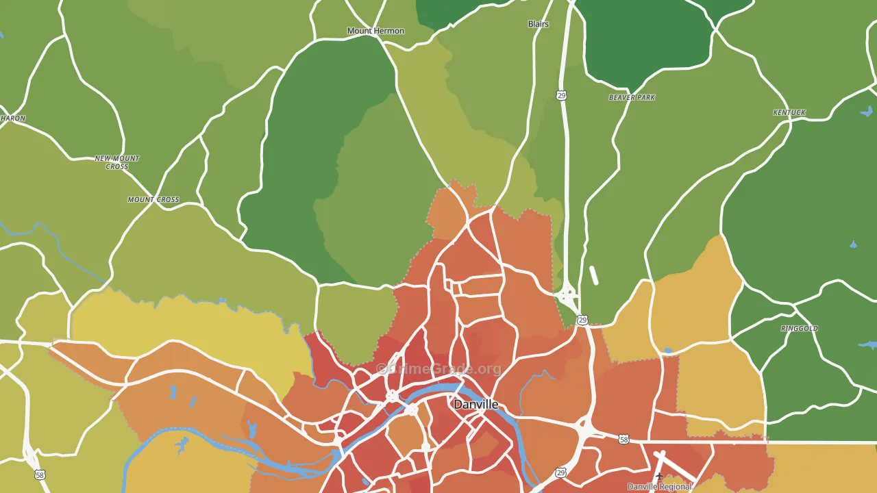 24540, VA Map of Vehicle Theft Rates