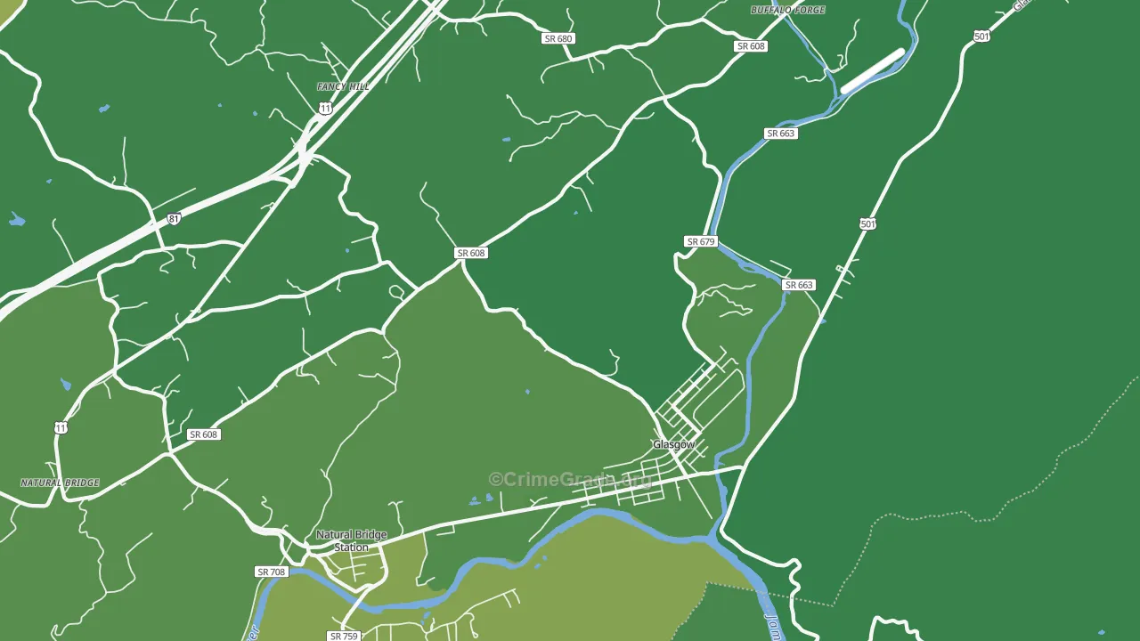 24555, VA Map of Vehicle Theft Rates