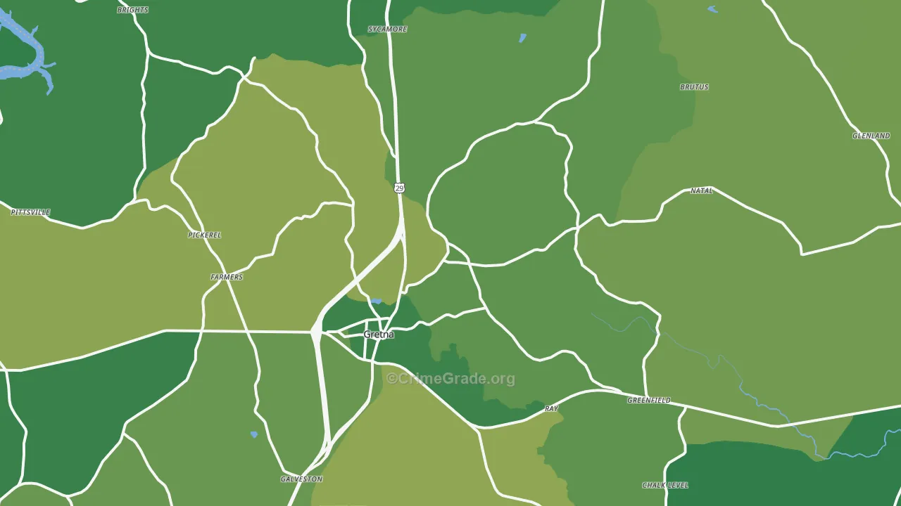 24557, VA Map of Vehicle Theft Rates