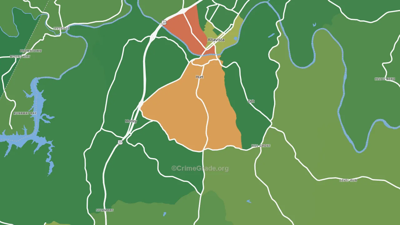 24563, VA Map of Vehicle Theft Rates