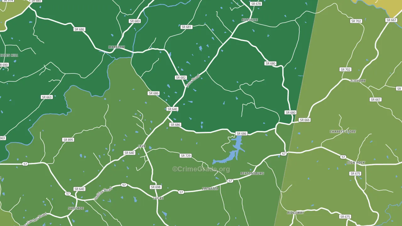 24565, VA Map of Vehicle Theft Rates