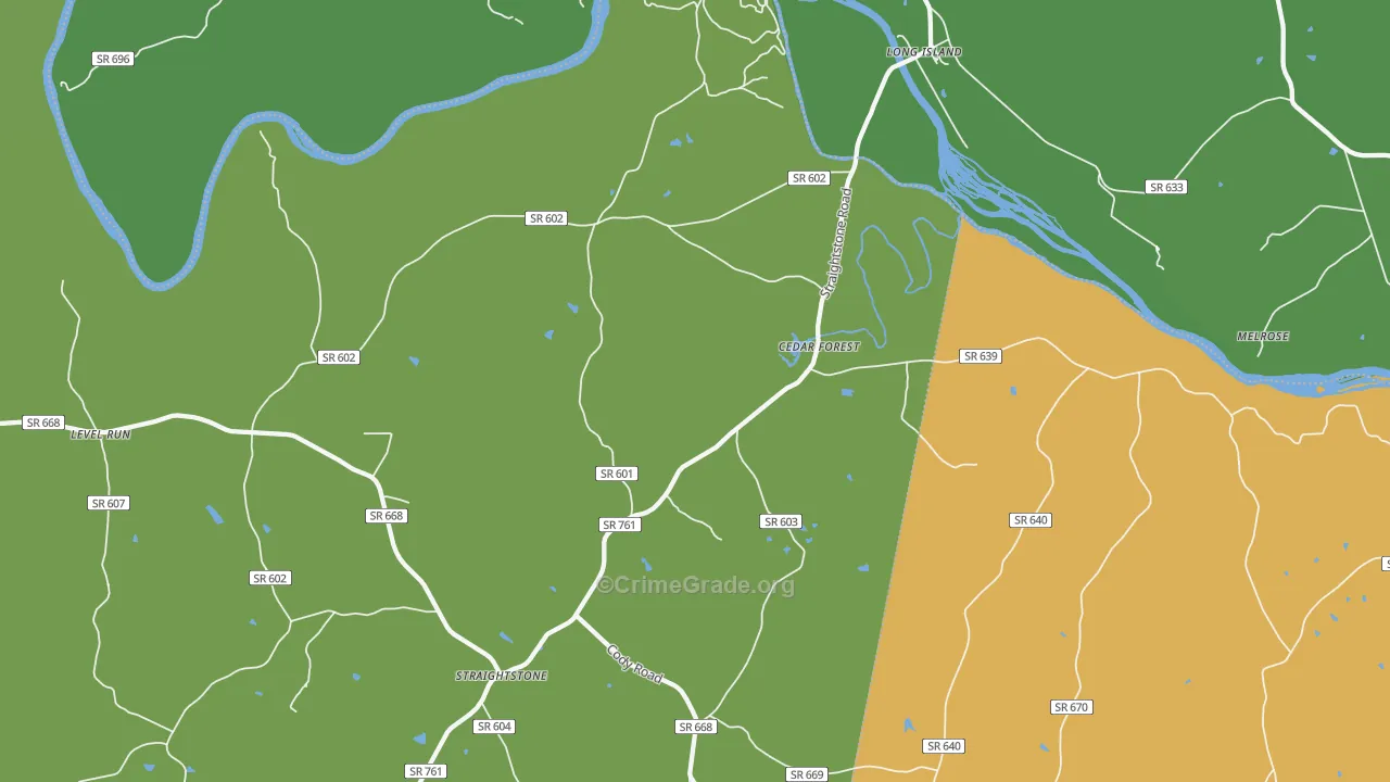24569, VA Map of Vehicle Theft Rates