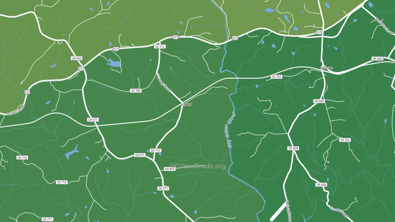 24570, VA Map of Vehicle Theft Rates