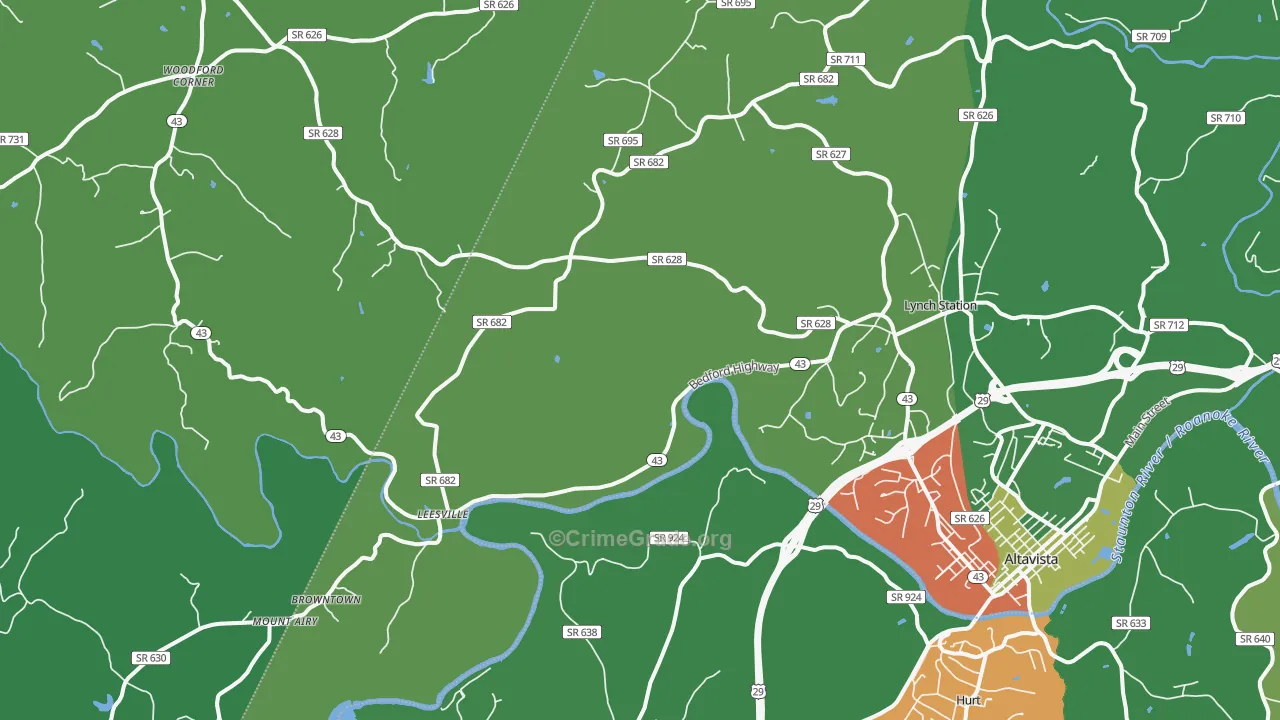 24571, VA Map of Vehicle Theft Rates