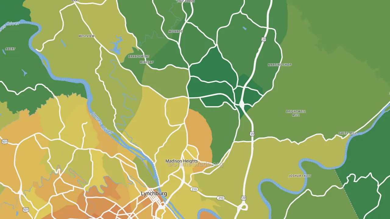 24572, VA Map of Vehicle Theft Rates