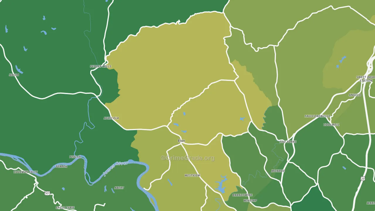 24574, VA Map of Vehicle Theft Rates