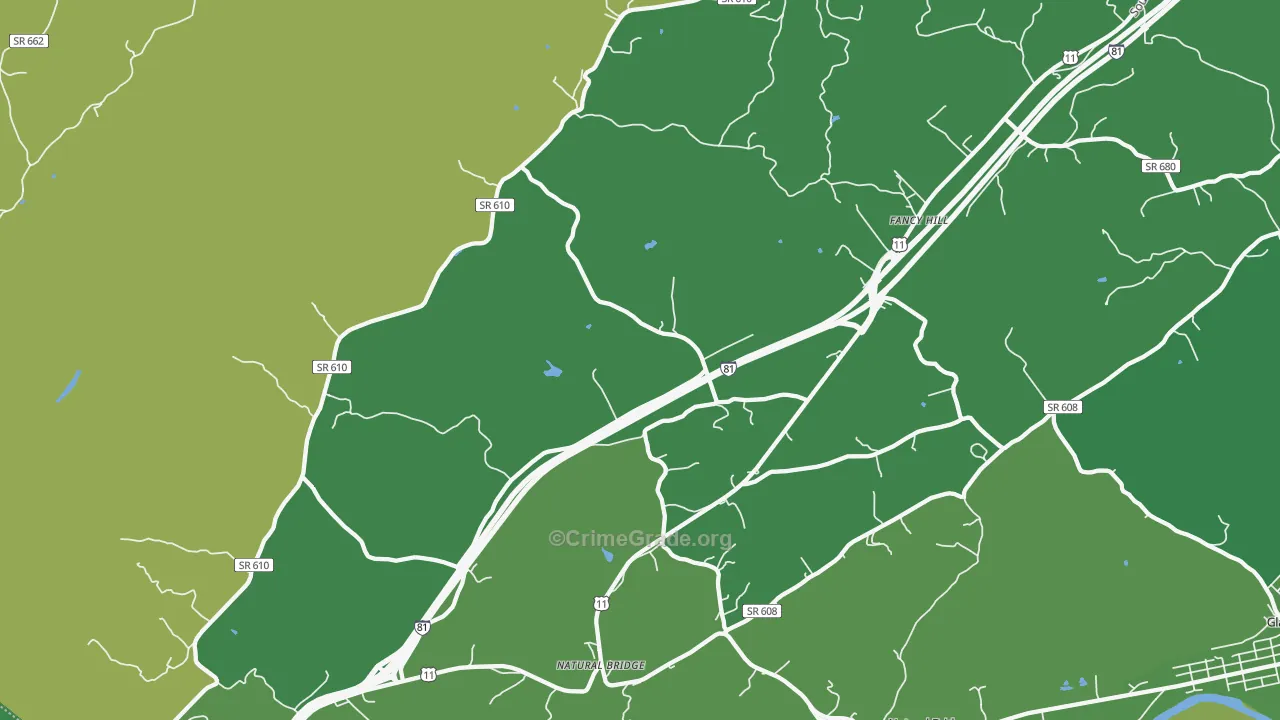 24578, VA Map of Vehicle Theft Rates