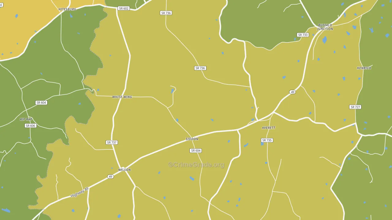 24580, VA Map of Vehicle Theft Rates
