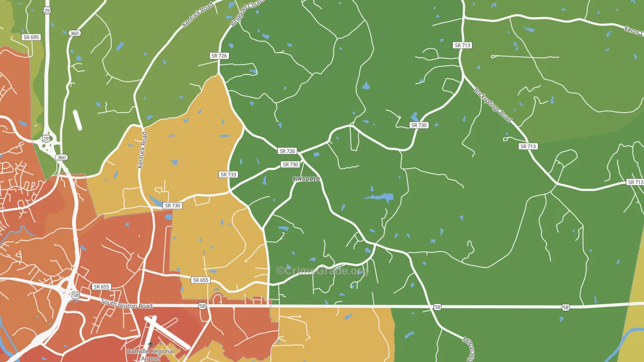 24586, VA Map of Vehicle Theft Rates