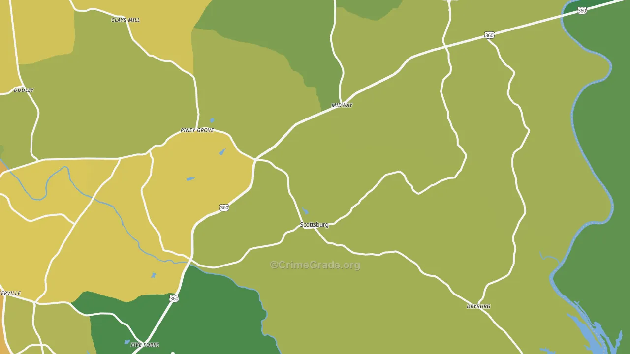 24589, VA Map of Vehicle Theft Rates