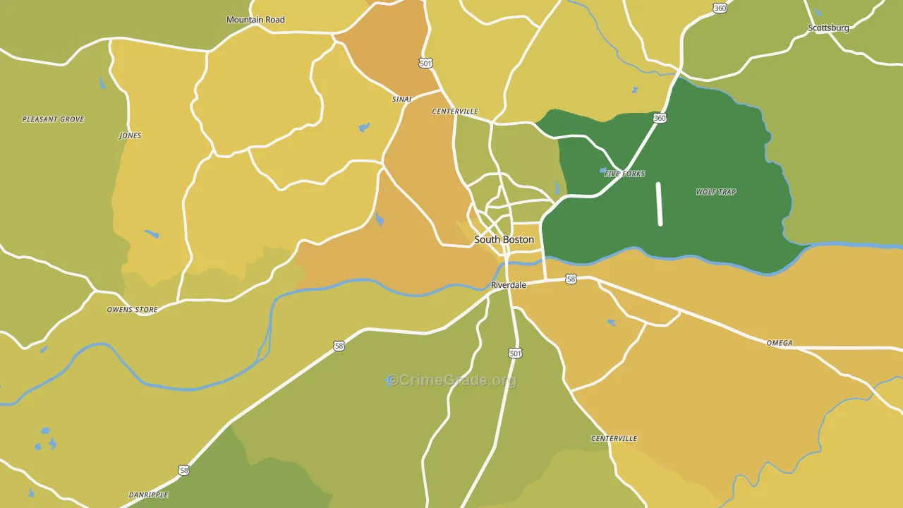 24592, VA Map of Vehicle Theft Rates