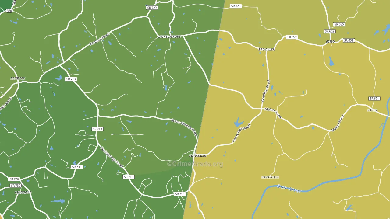 24594, VA Map of Vehicle Theft Rates
