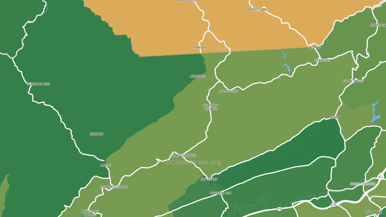 24602, VA Map of Vehicle Theft Rates