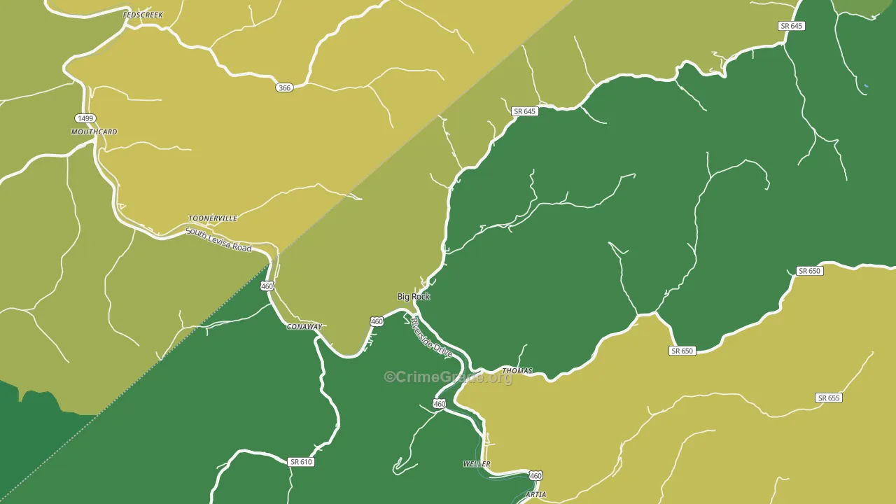 24603, VA Map of Vehicle Theft Rates