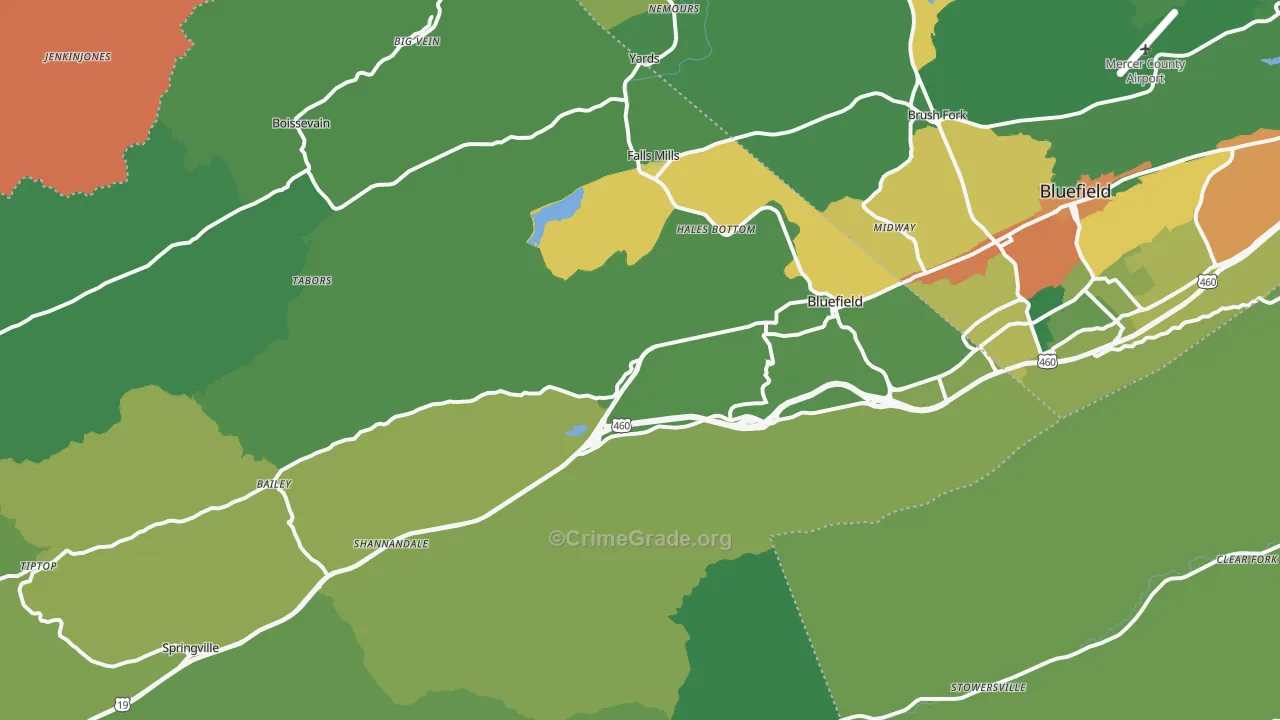 24605, VA Map of Vehicle Theft Rates