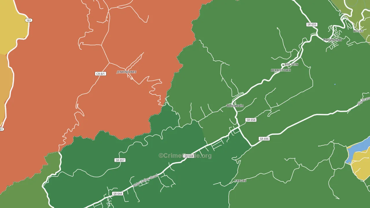 24606, VA Map of Vehicle Theft Rates