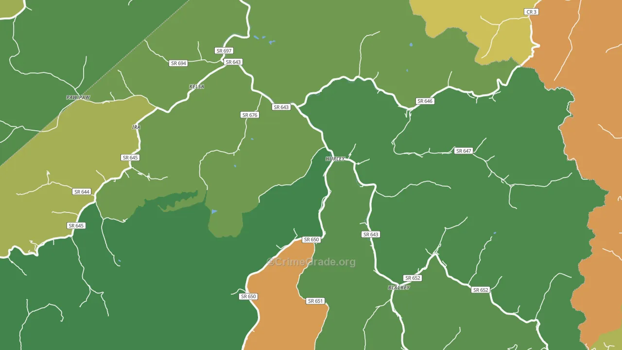 24620, VA Map of Vehicle Theft Rates