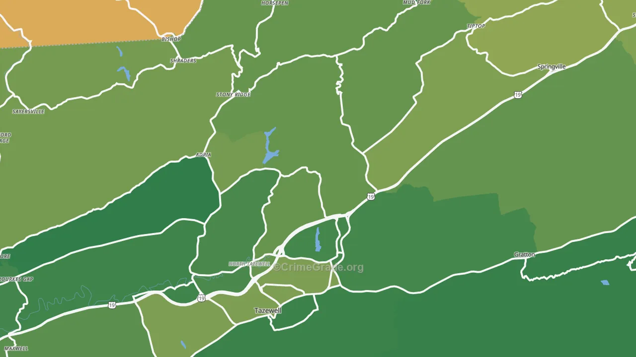 24630, VA Map of Vehicle Theft Rates